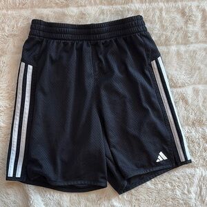 Adidas Black and White Athletic Shorts size youth 14